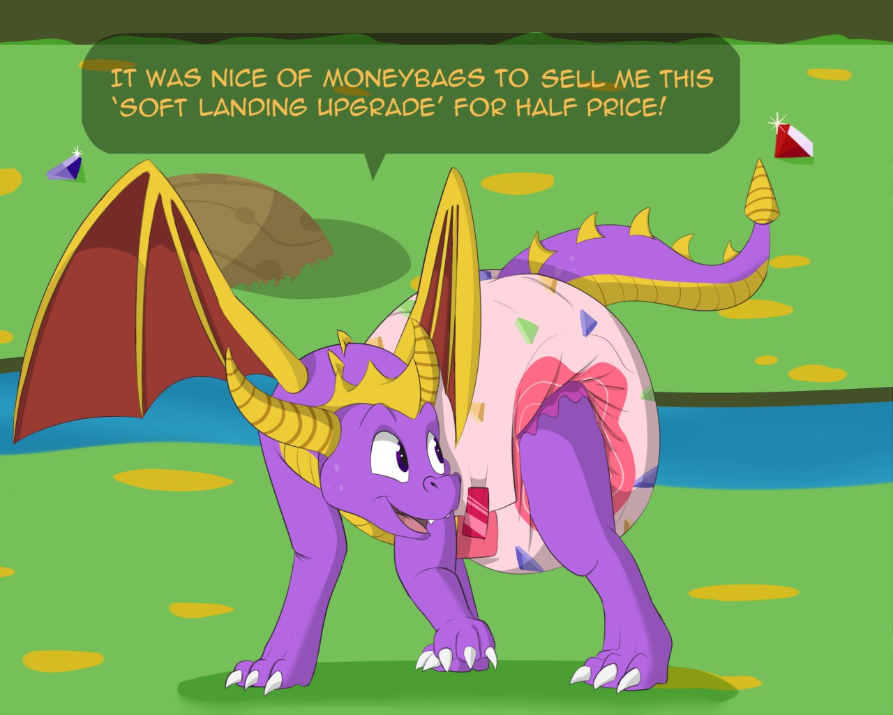 Spyro in diapers