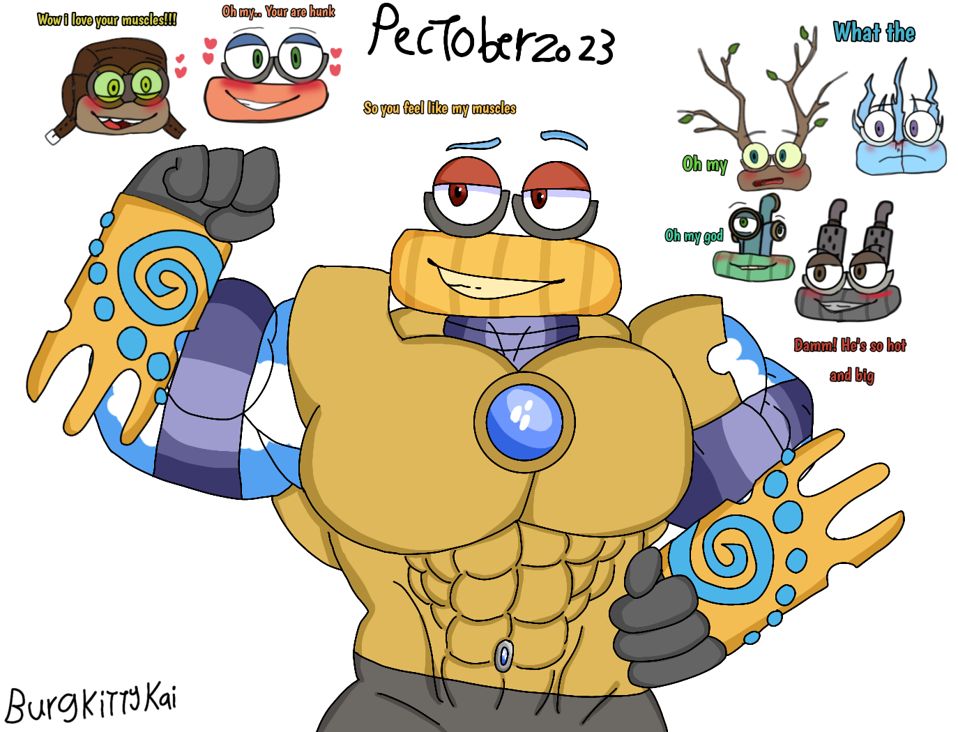 Water Wubbox pecs (pectober 2023) by Tacklebuffbot -- Fur Affinity