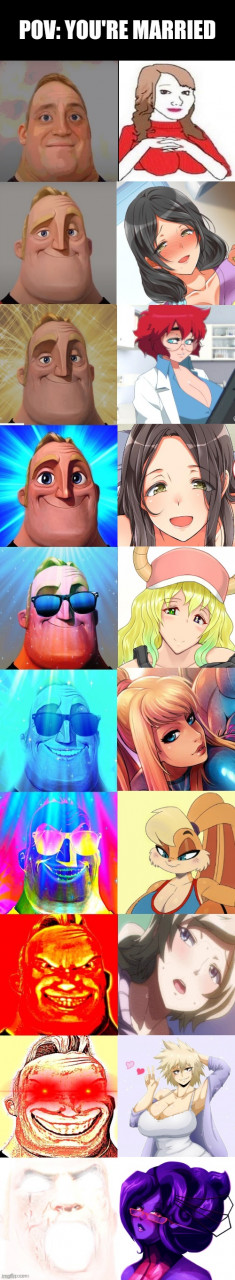 Mr. incredible canny meme: your waifu is by smg456789 on DeviantArt