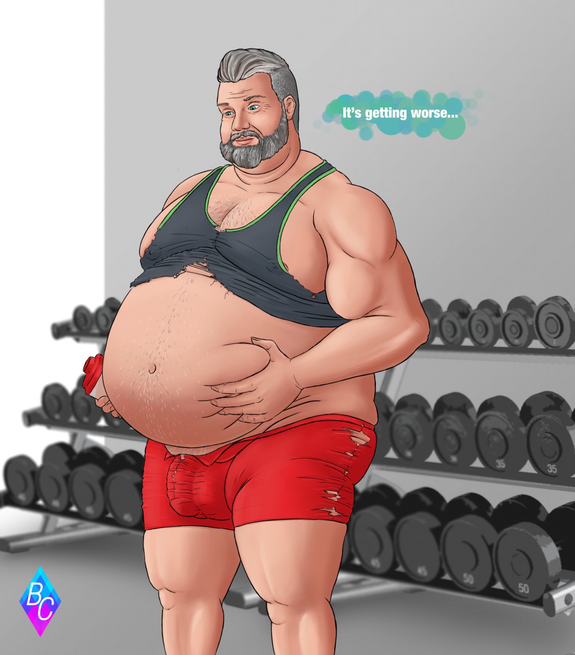 Male gainer art