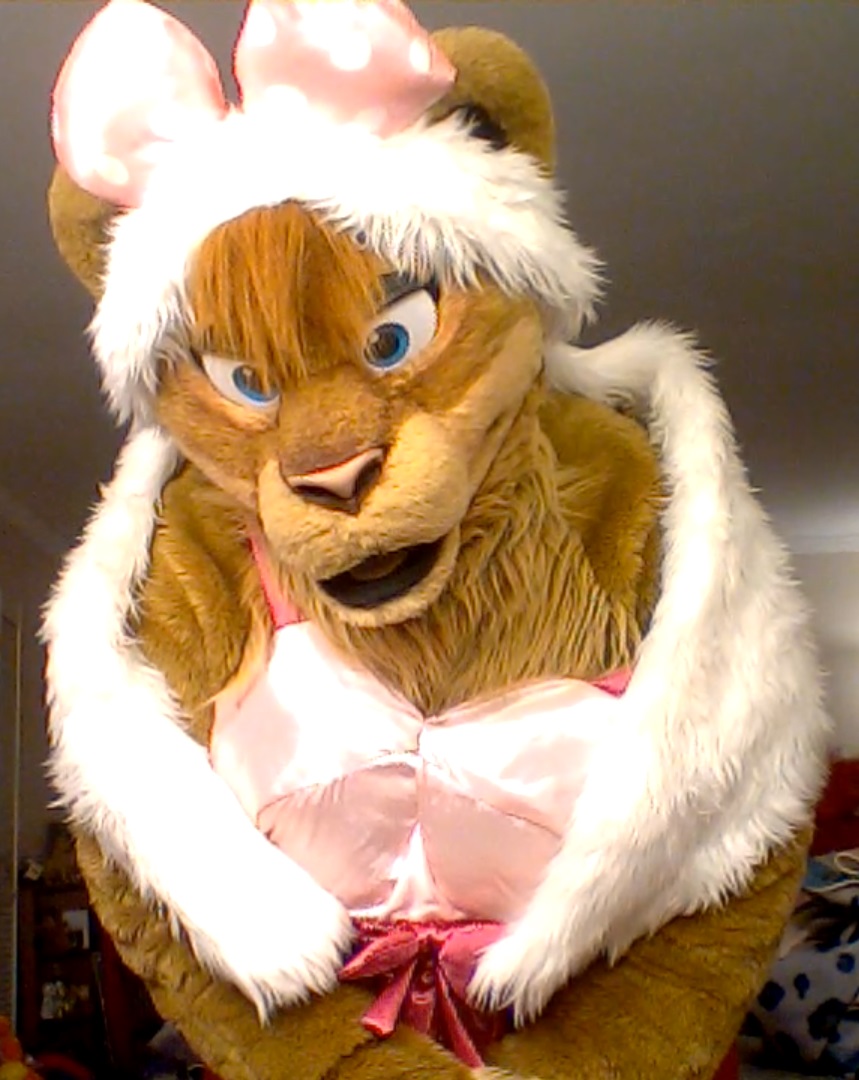 Caddie Lingerie robe fluff Full suit video by CadpigJR Fur