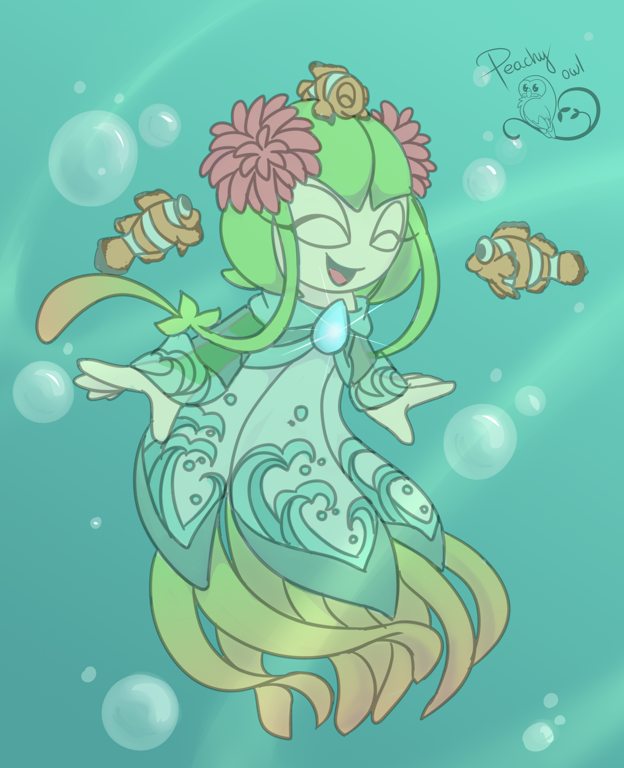 MerMay2021#2 - Cosmo the Amemone by Caelpio -- Fur Affinity