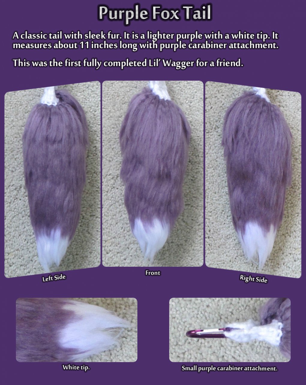Lil Wagger Purple Fox Tail By Caigan Fur Affinity Dot Net - purple fox tail roblox