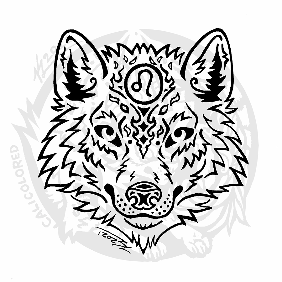 Tribal Leo Wolf Tattoo for Demy by Calicolored -- Fur Affinity [dot] net