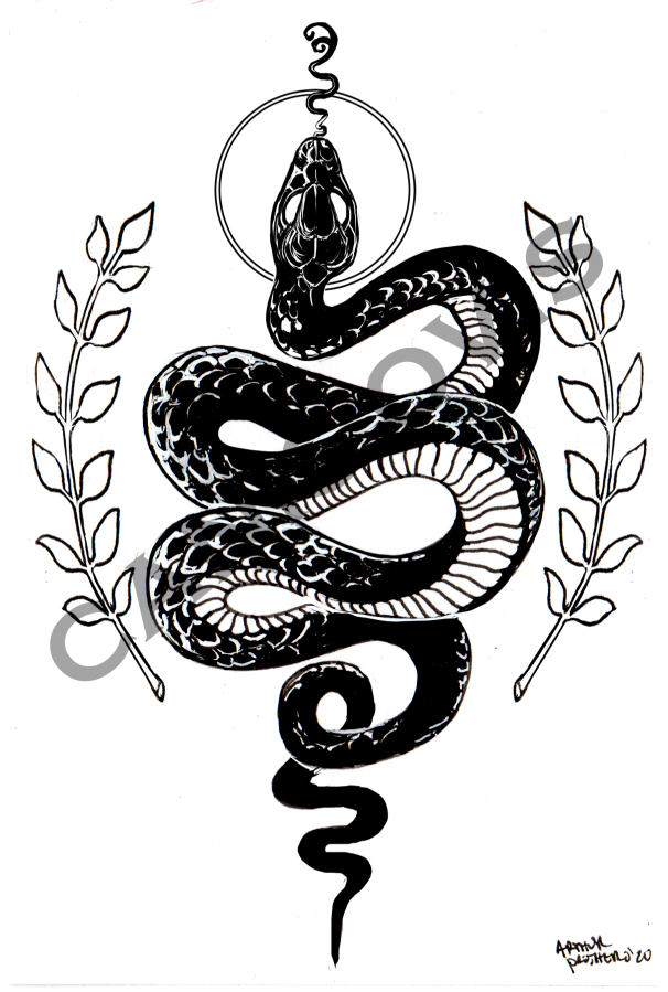 Snake Tattoo Commission by CanisOvis -- Fur Affinity [dot] net
