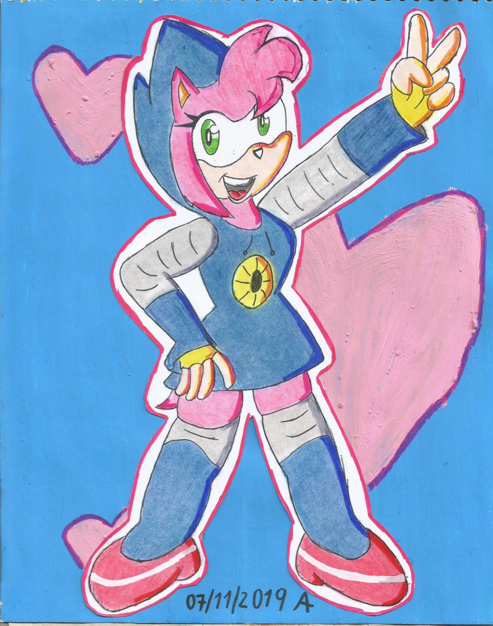 Amy on Metal Sonic hooded set by CAPTAIN-CHETO -- Fur Affinity [dot] net