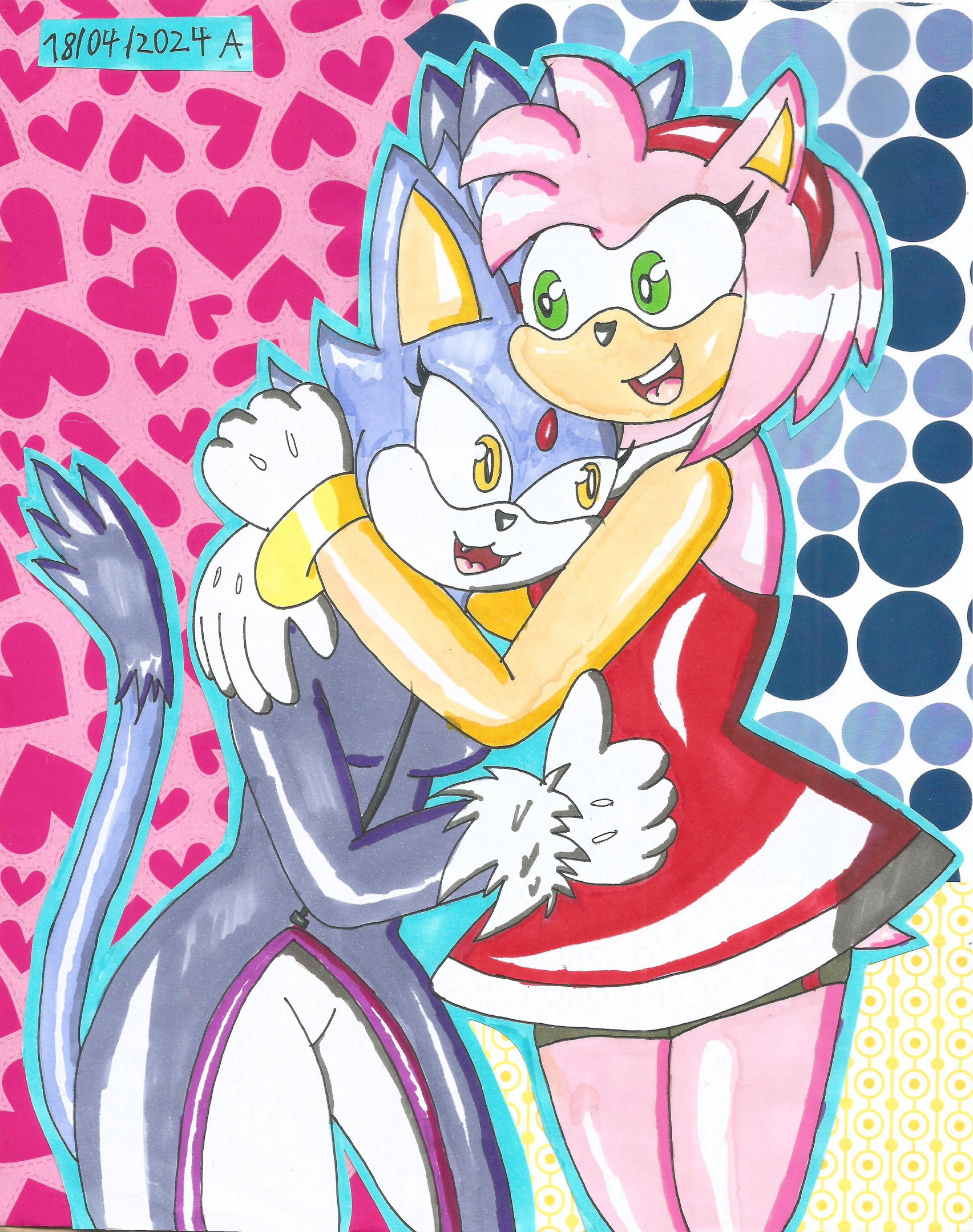 Amy And Blaze Hug by CAPTAIN-CHETO -- Fur Affinity [dot] net