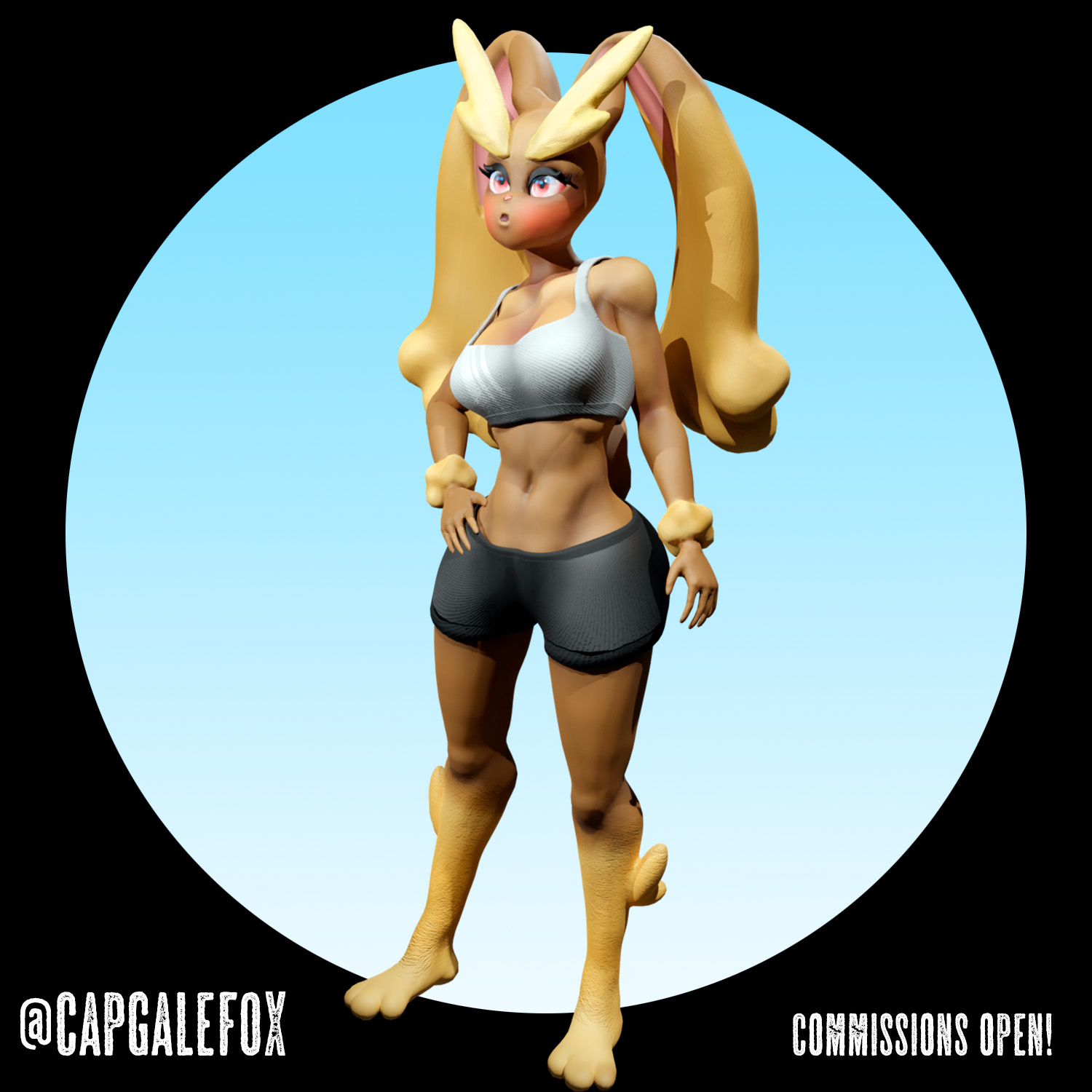 Lopunny Fullbody 02 (front). By CapGalefox by CaptainGalefox -- Fur  Affinity [dot] net