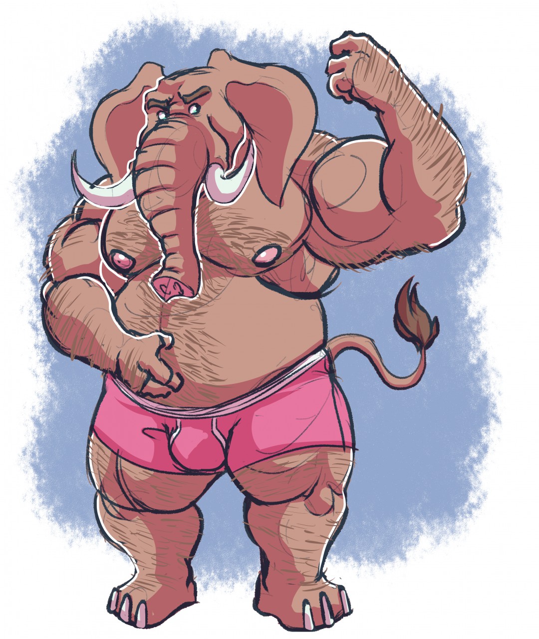 Size. elephant. muscle. ★. Male. 