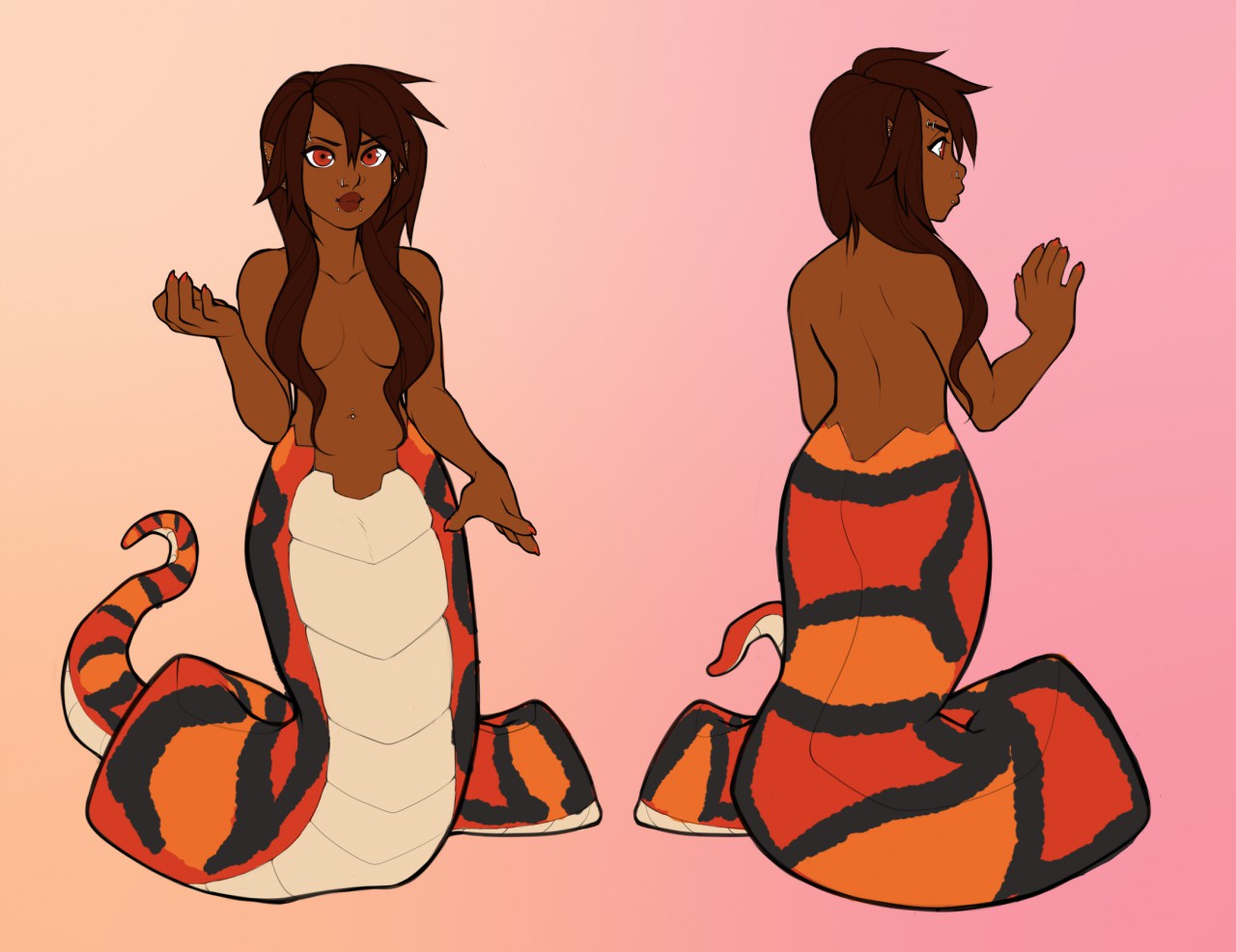 Sans AU Lamia/Naga by Jundi -- Fur Affinity [dot] net