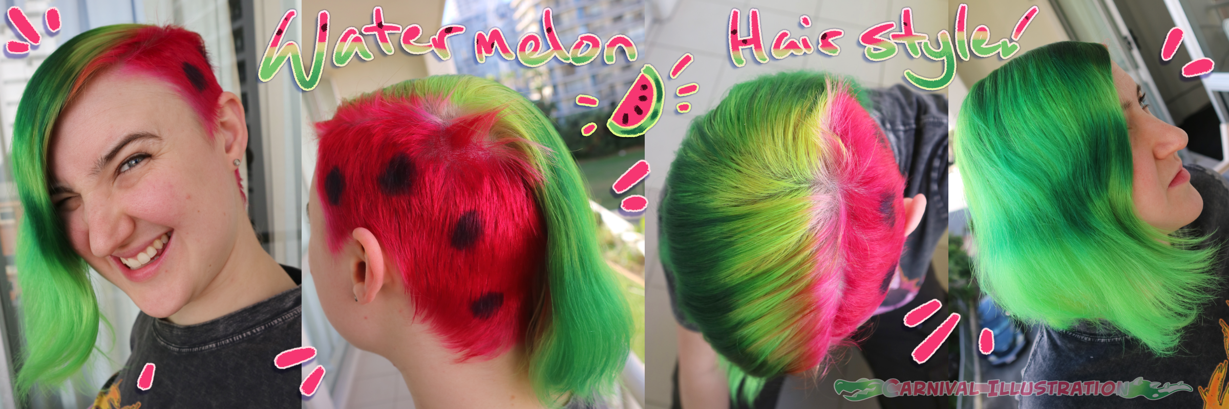 HairDye: Watermelon Hair! 🍉 by carnival -- Fur Affinity [dot] net