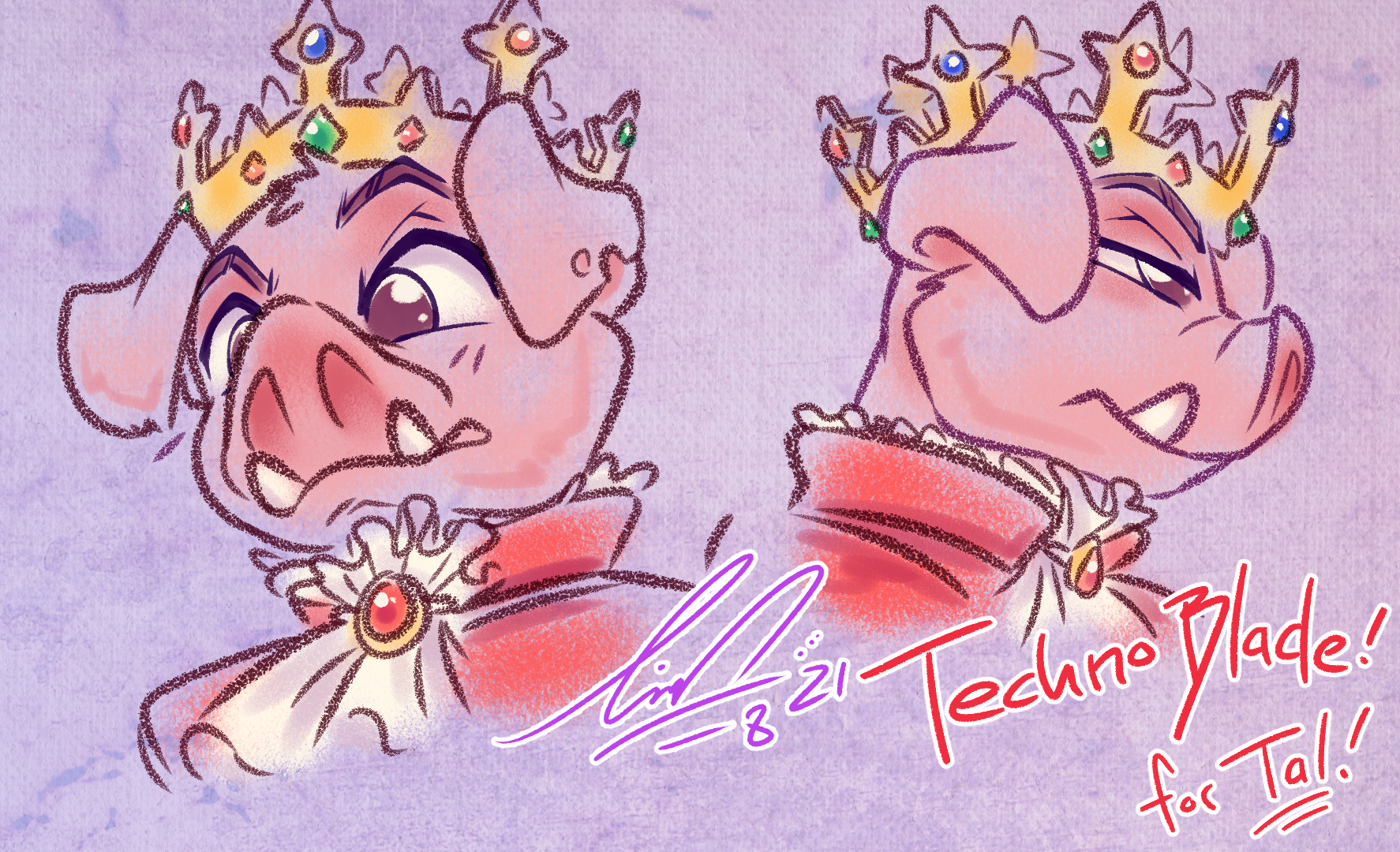 A drawing of Technoblade's crown I made a while ago. Rest in Peace