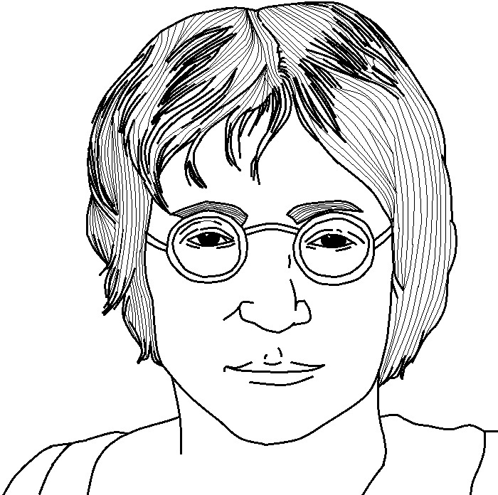 John Lennon Pencil Sketch Print  Etsy
