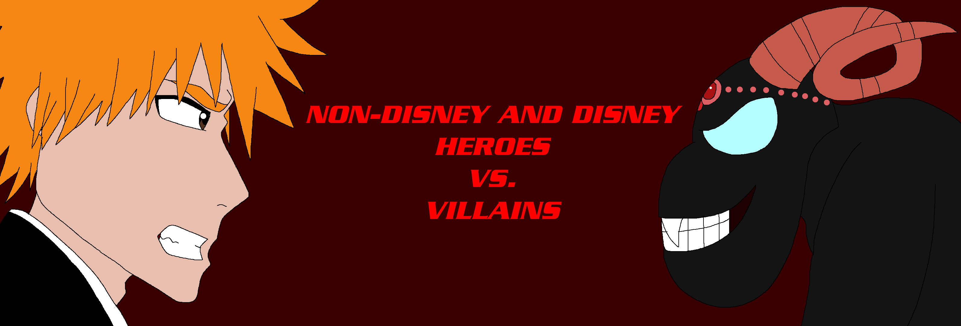 Non-Disney and Disney Heroes vs. Villains Poster by CartoonAnimeFan2000 --  Fur Affinity [dot] net