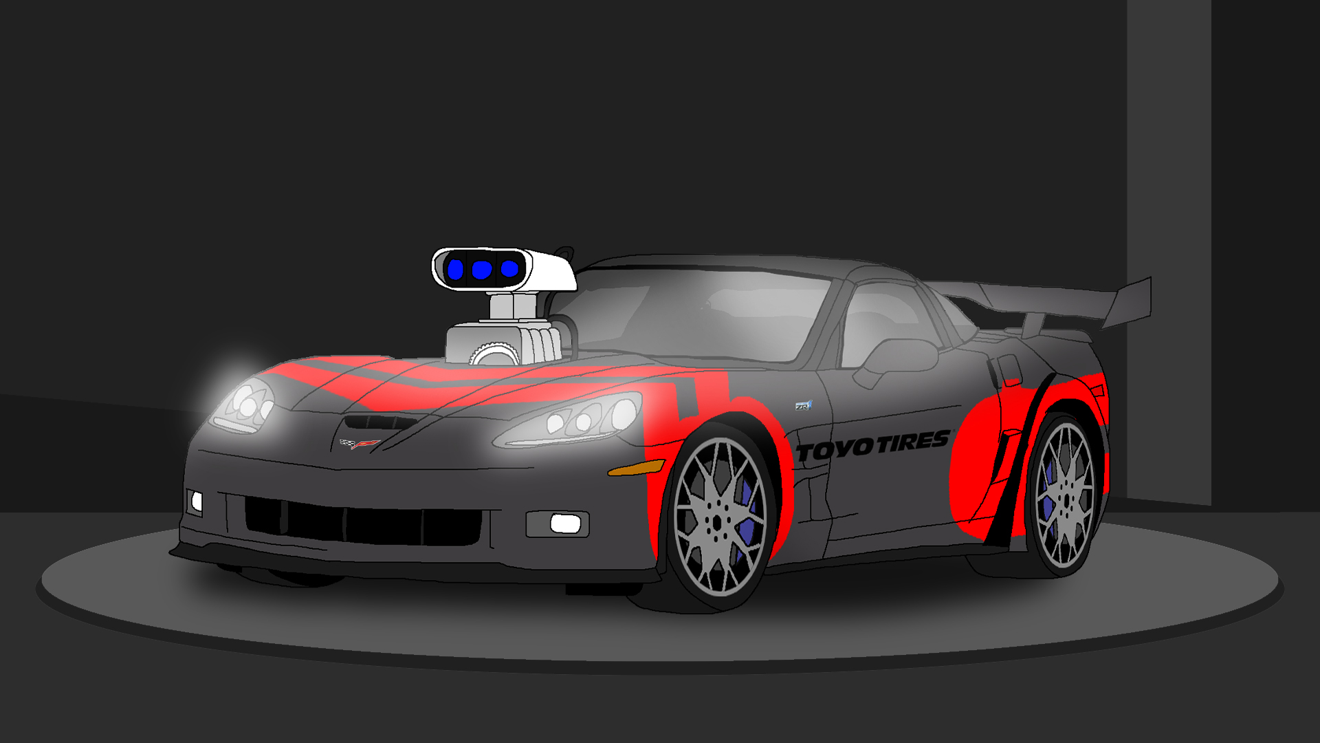 Tuned Corvette (Again) by CartoonAnimeFan2000 Fur Affinity [dot] net