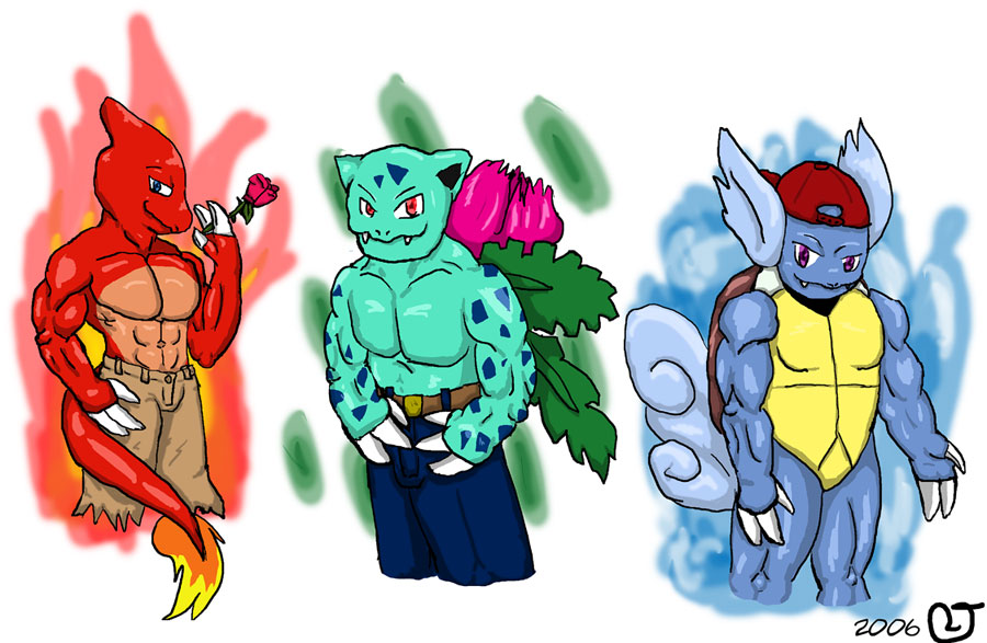 Anthro Pokemon: XY Starters by caseyljones -- Fur Affinity [dot] net