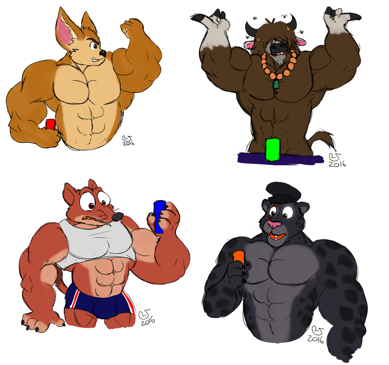 Furry Pop Muscle Shirts