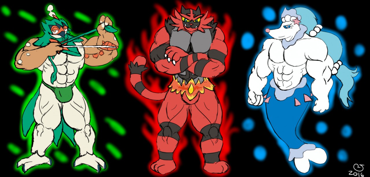 Anthro Pokemon: XY Starters by caseyljones -- Fur Affinity [dot] net