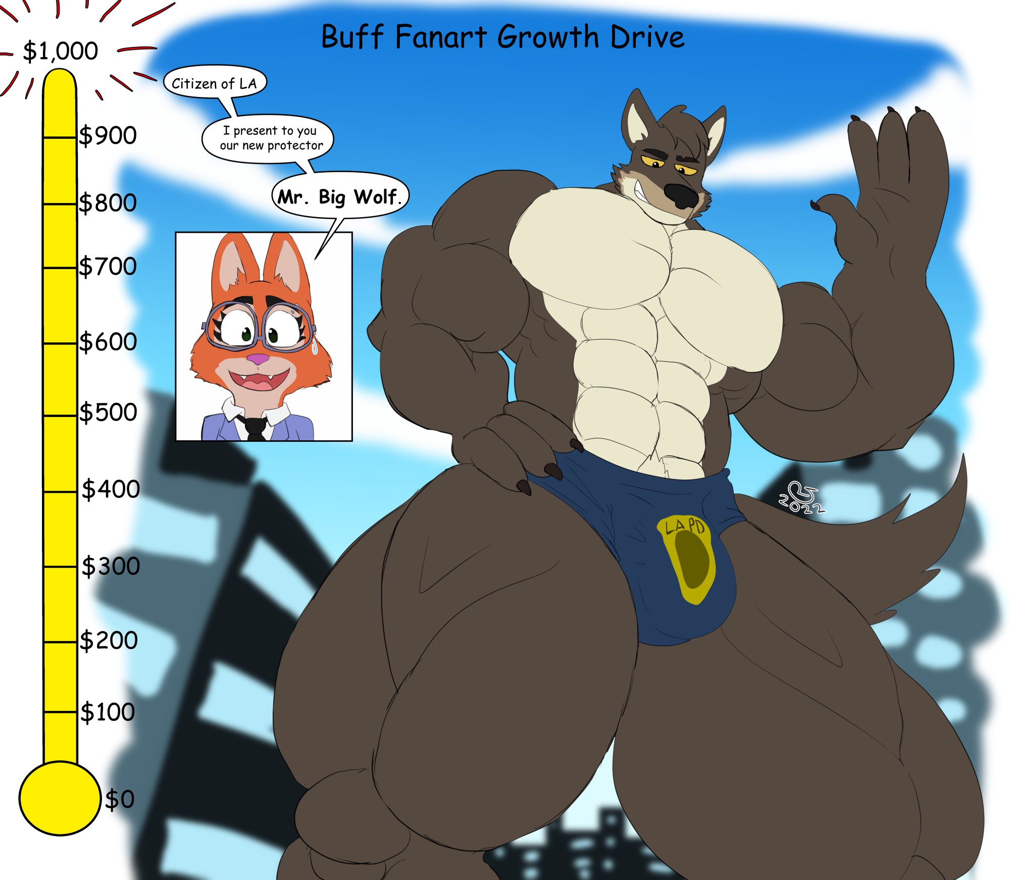 Buff Fanart Growth Drive: Mr. Wolf $1,000 by caseyljones -- Fur