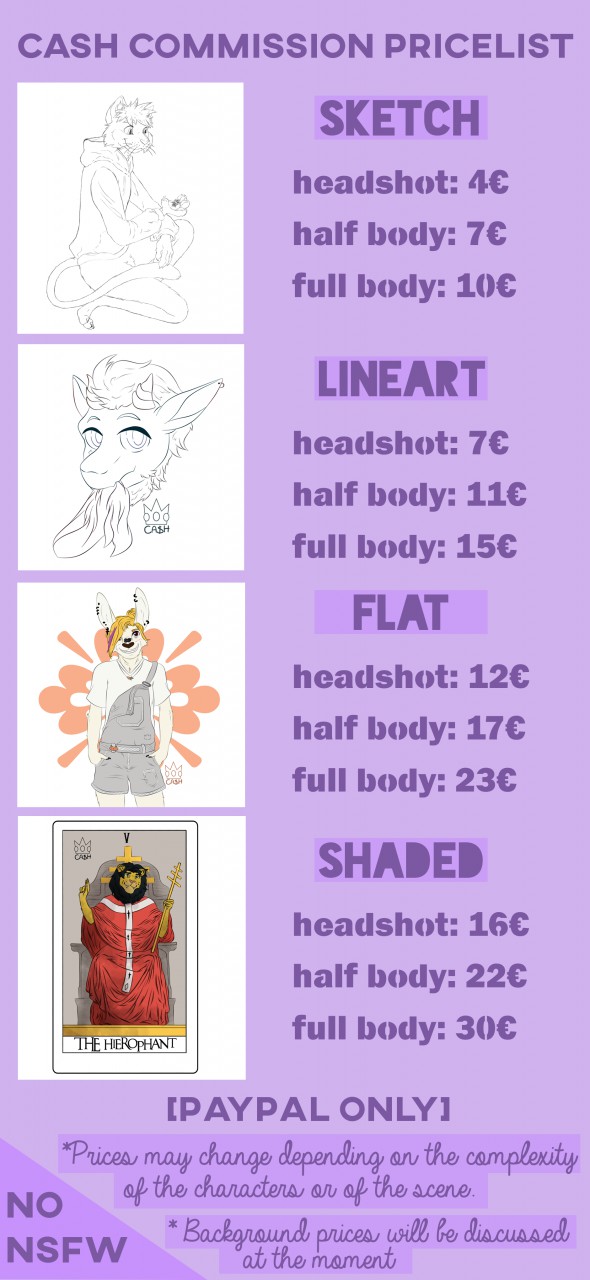 Cash Commission Pricelist by Cashforum Fur Affinity [dot] net