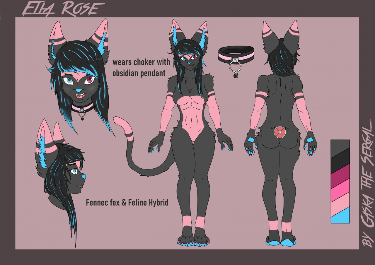 Ella Rose Reference Sheet by CaskaTheSergal -- Fur Affinity [dot] net