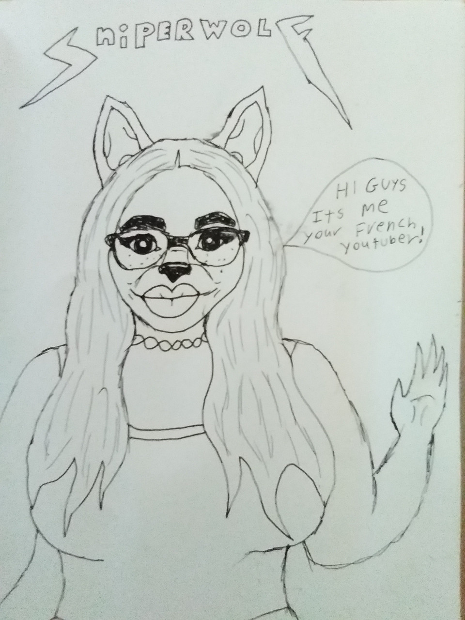 Sssniperwolf fan art furry