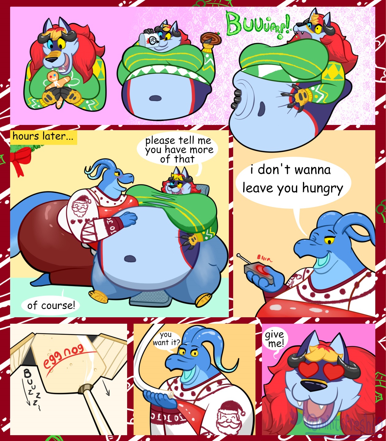 An Xmas Stuffing PT2 (Credit @mintsfresh69) by CaureliaClyde -- Fur  Affinity [dot] net