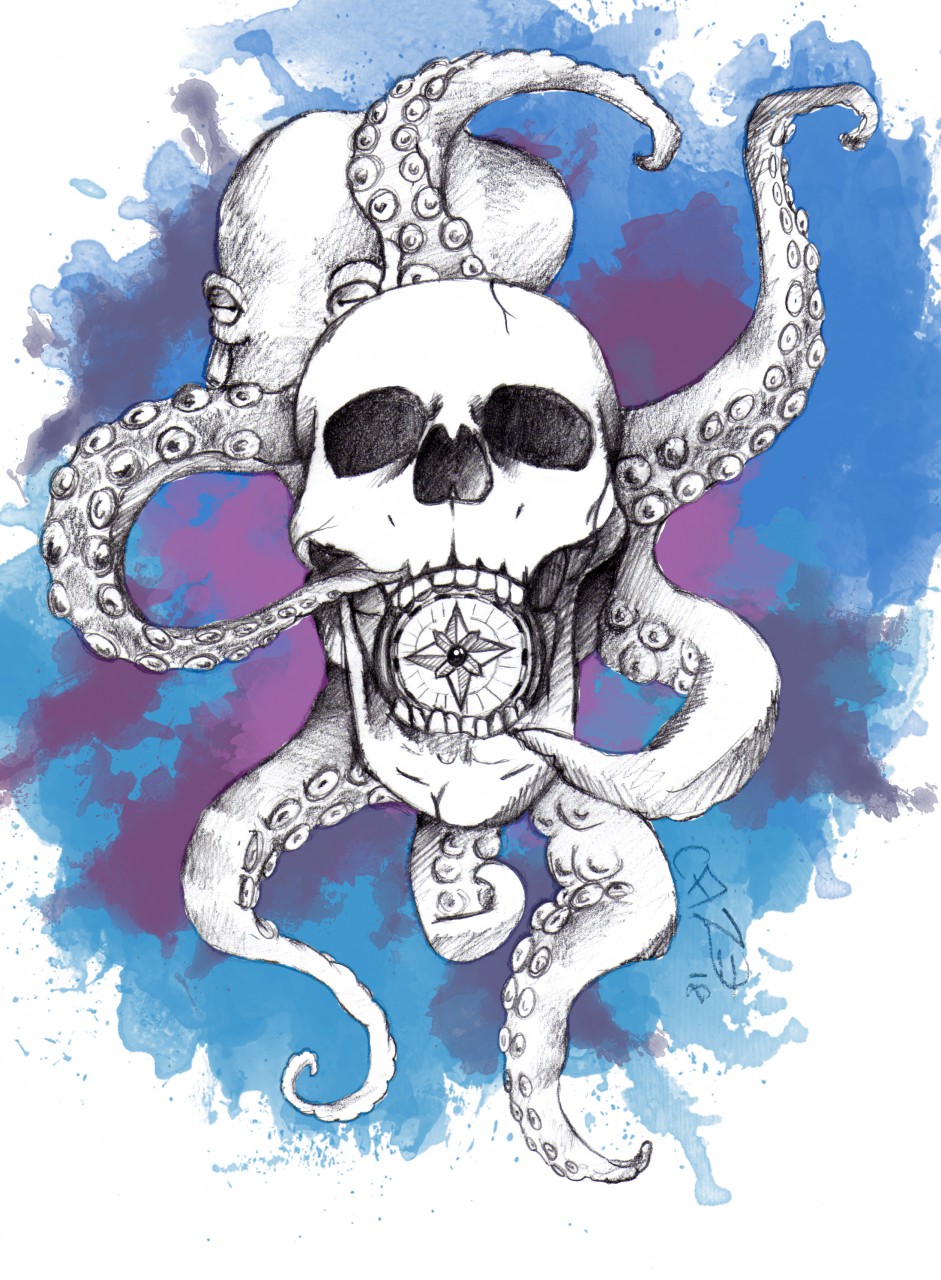 Octopus Skull tattoo by Haley Adams TattooNOW