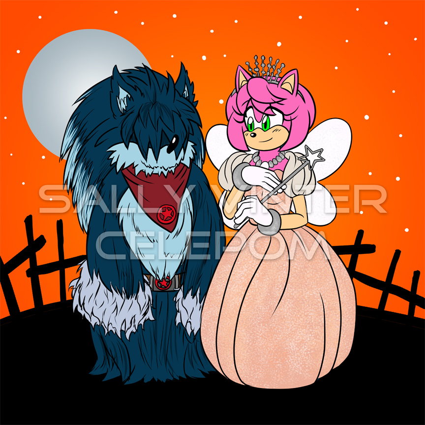 Halloween Sonamy 01 - The Addams Family by Celepom -- Fur Affinity [dot] net