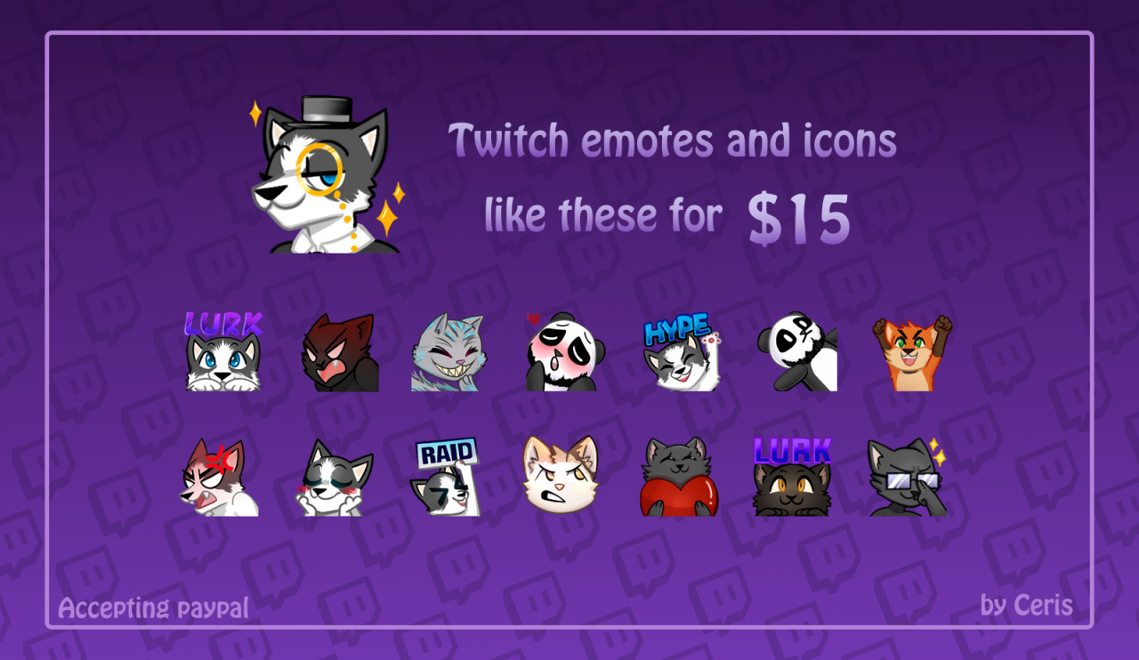 Icons and emotes sale by cerisgyan -- Fur Affinity [dot] net