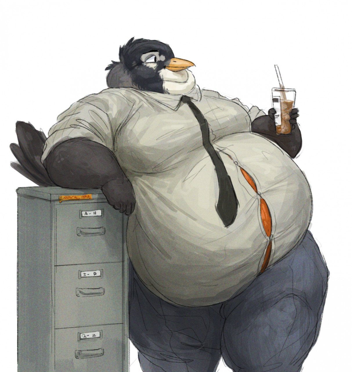 Large bird at the office. by cettus -- Fur Affinity [dot] net