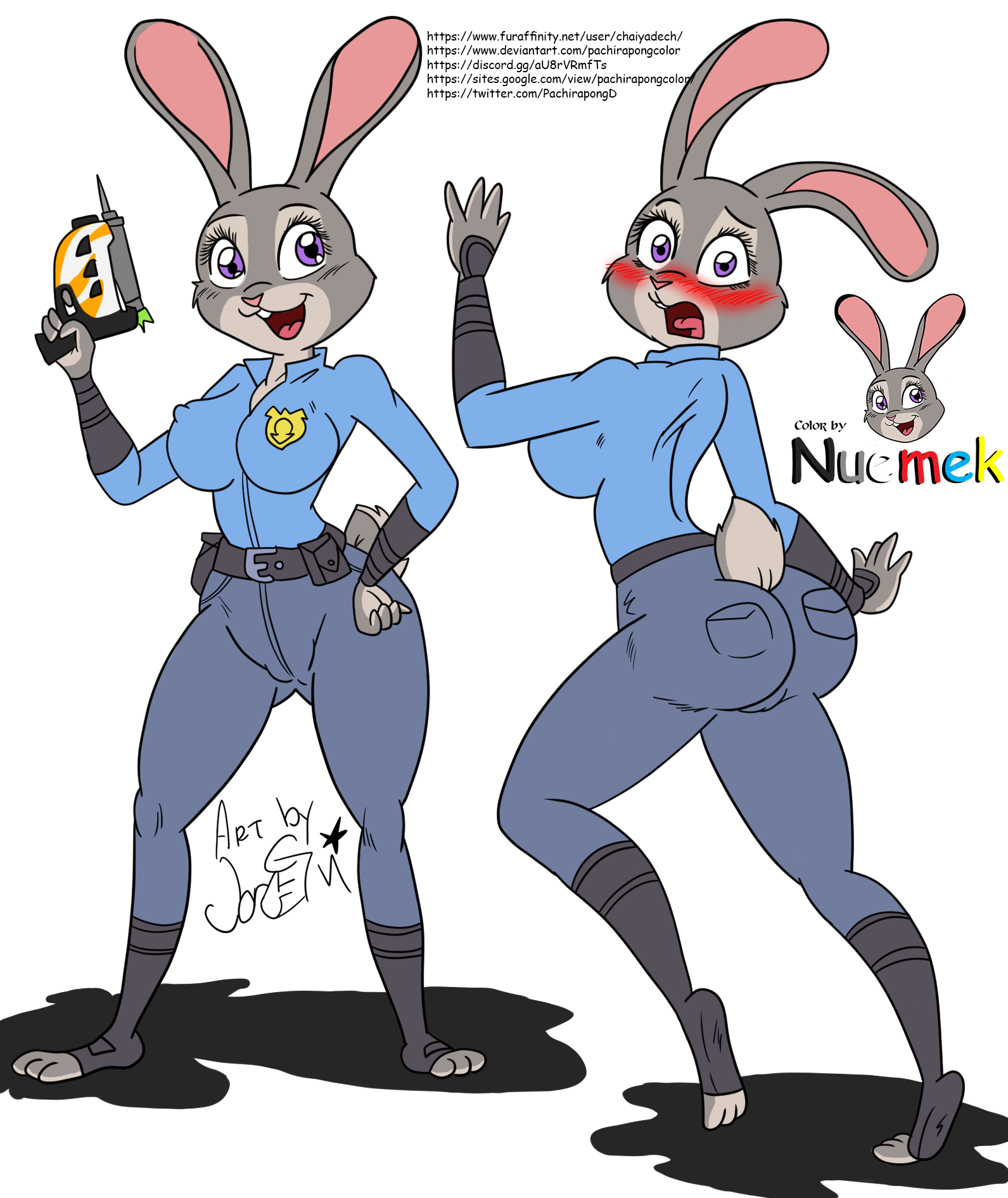 Zootopia: Judy Hopps (color) by Chaiyadech -- Fur Affinity [dot] net