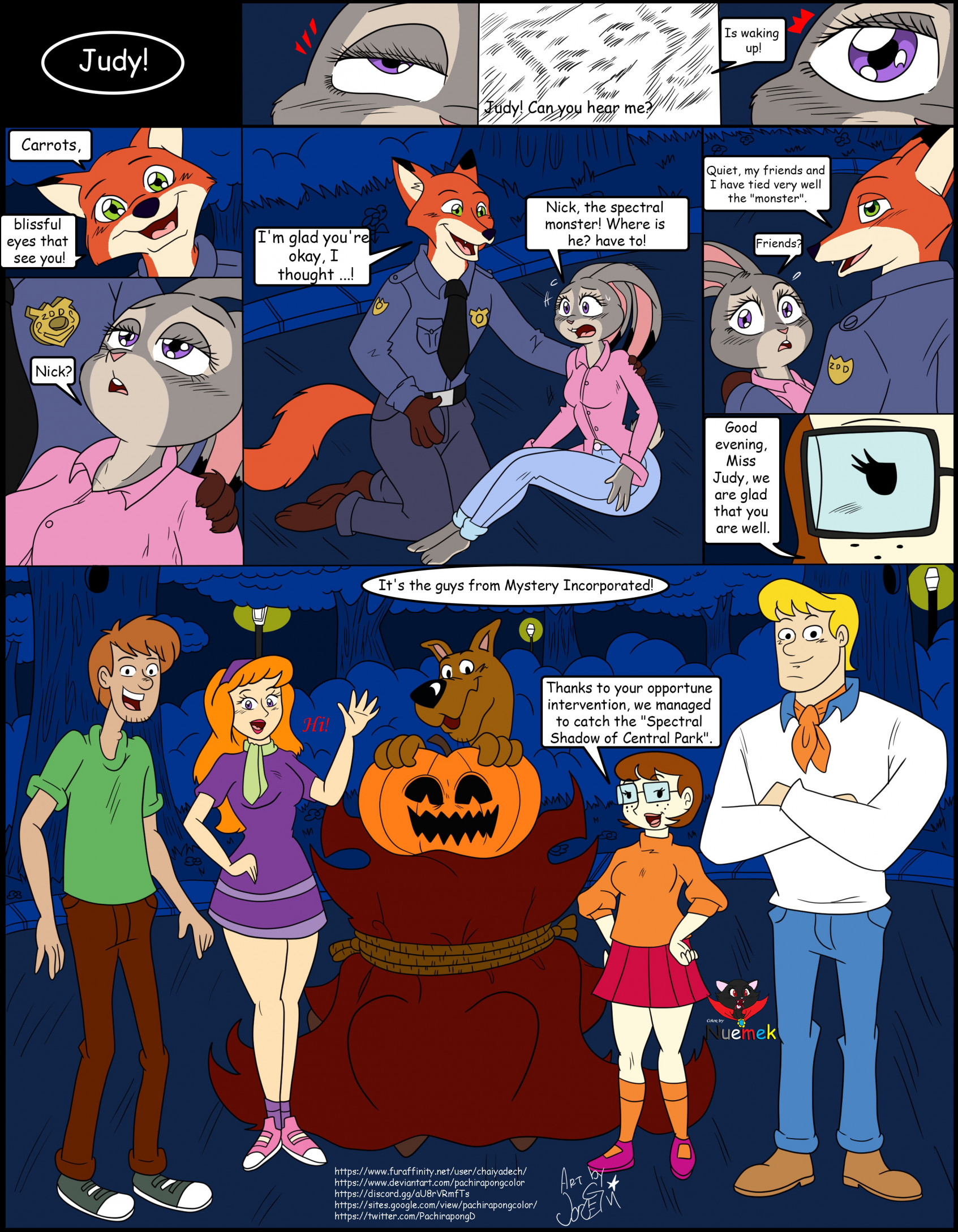 Judy Hopps: Terror on Halloween night 9 (color) by Chaiyadech -- Fur  Affinity [dot] net