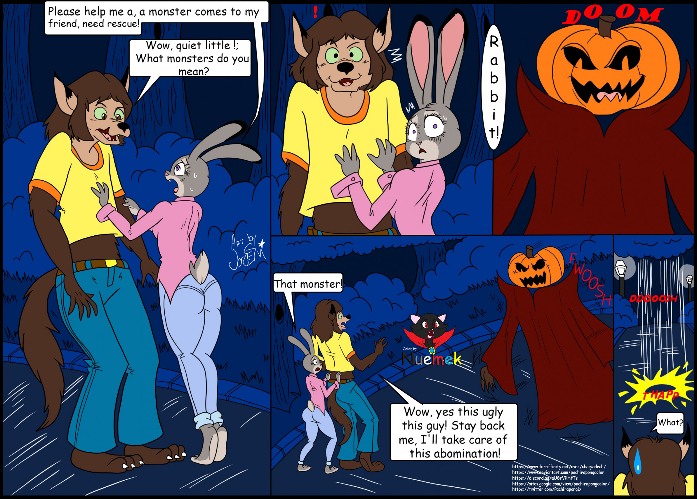 Judy Hopps: Terror in Halloween night 5 (color) by Chaiyadech -- Fur  Affinity [dot] net