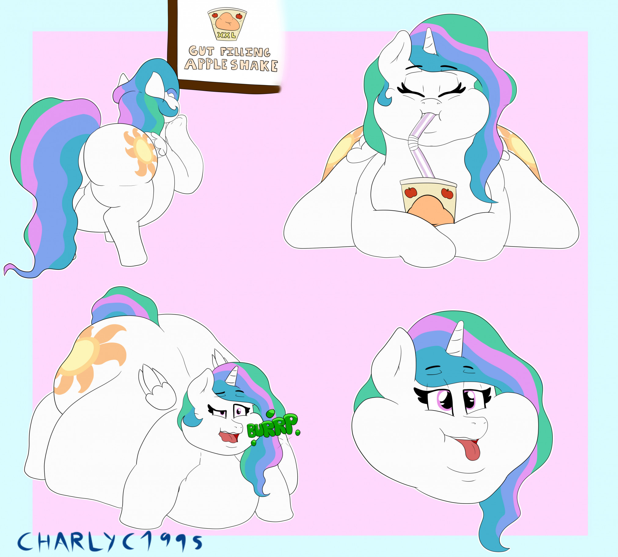 Fat pon: Celestia by charlyc1995 -- Fur Affinity [dot] net