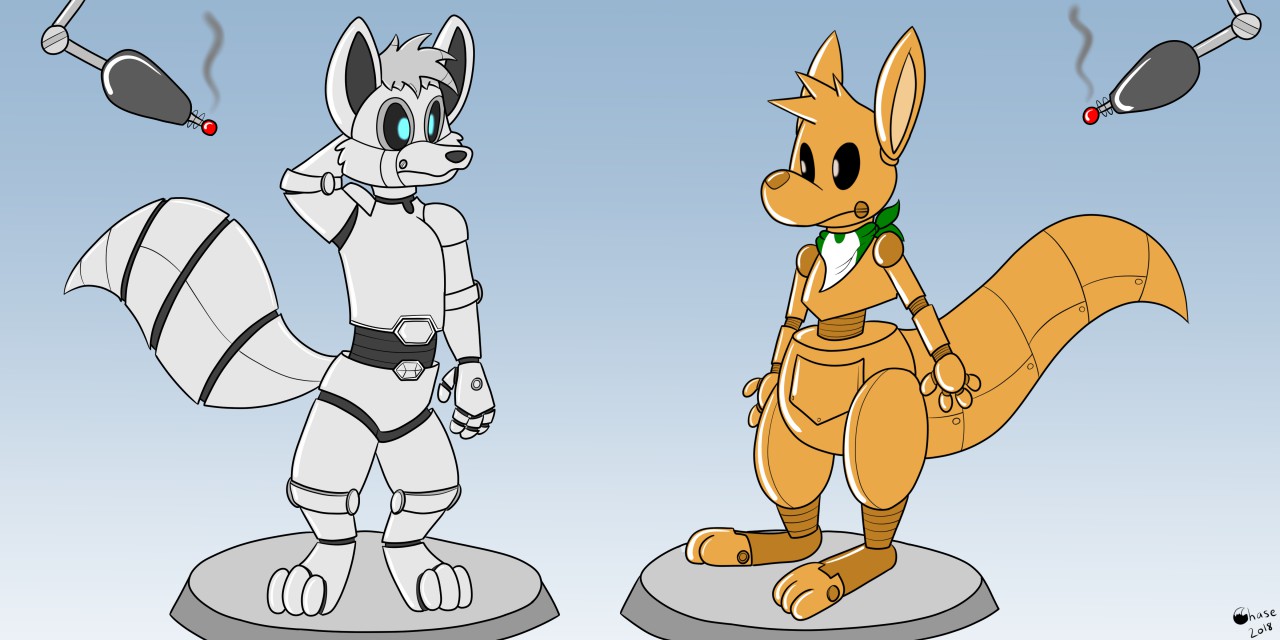 RobotBoy and RobotGirl in my style! by Jeremy0214 -- Fur Affinity [dot] net