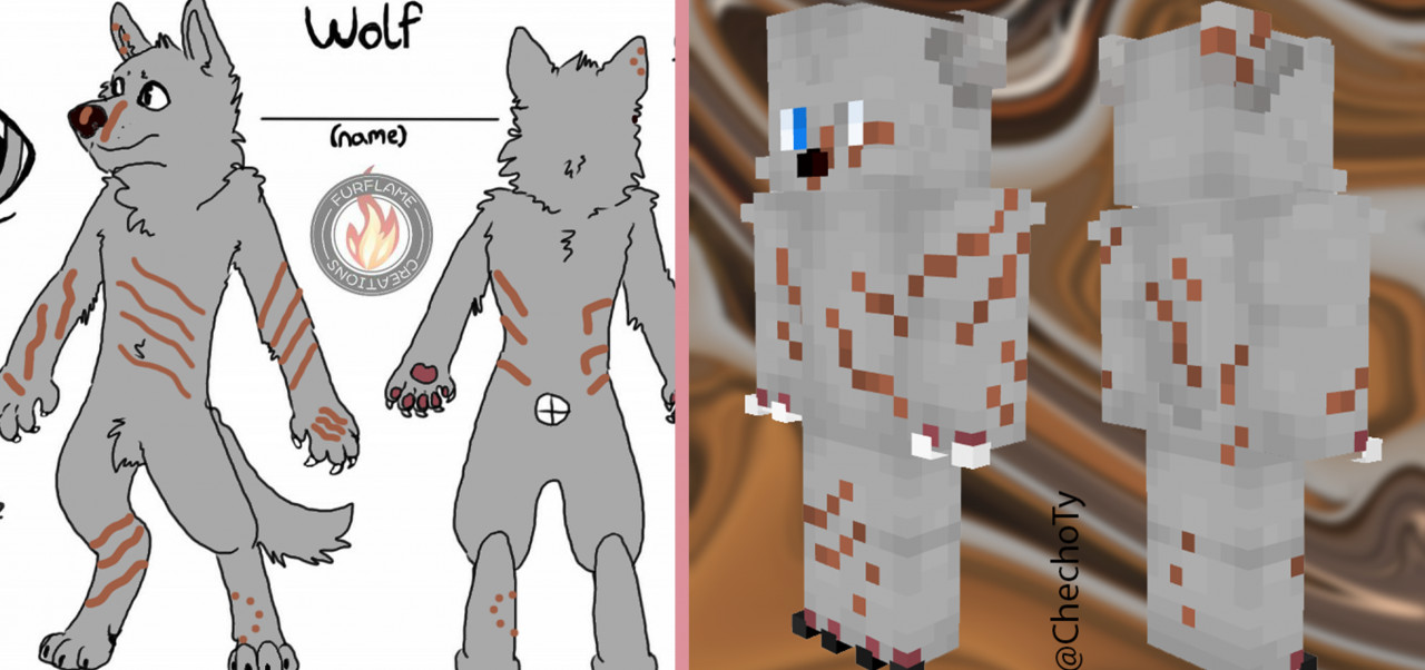 Custom Minecraft Skin Commission KaitoFalonX by CheChito -- Fur