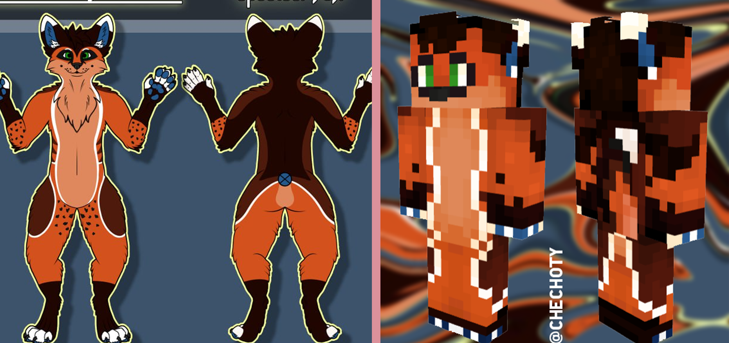 Custom Minecraft Skin Commission KaitoFalonX by CheChito -- Fur