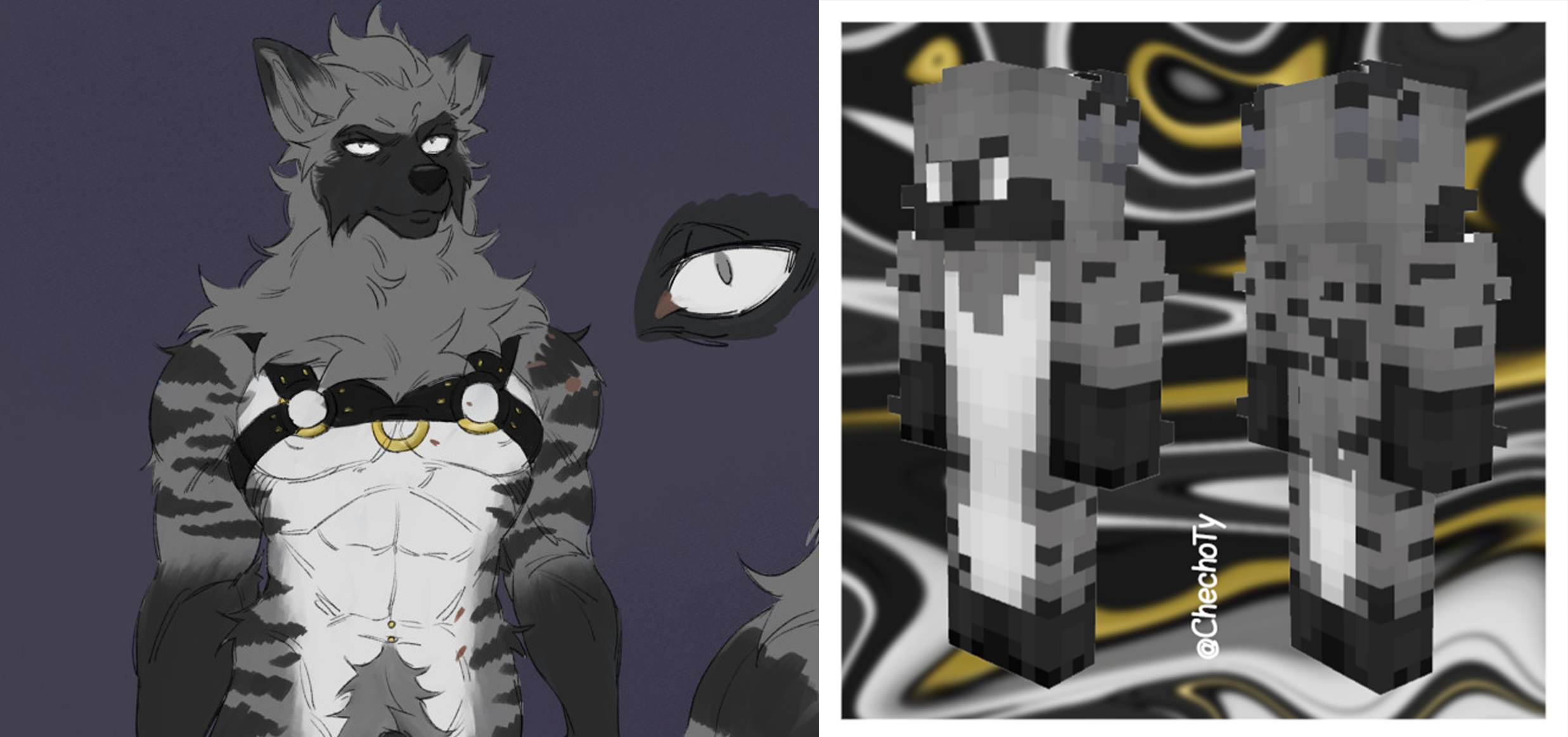 Minecraft hyena skin