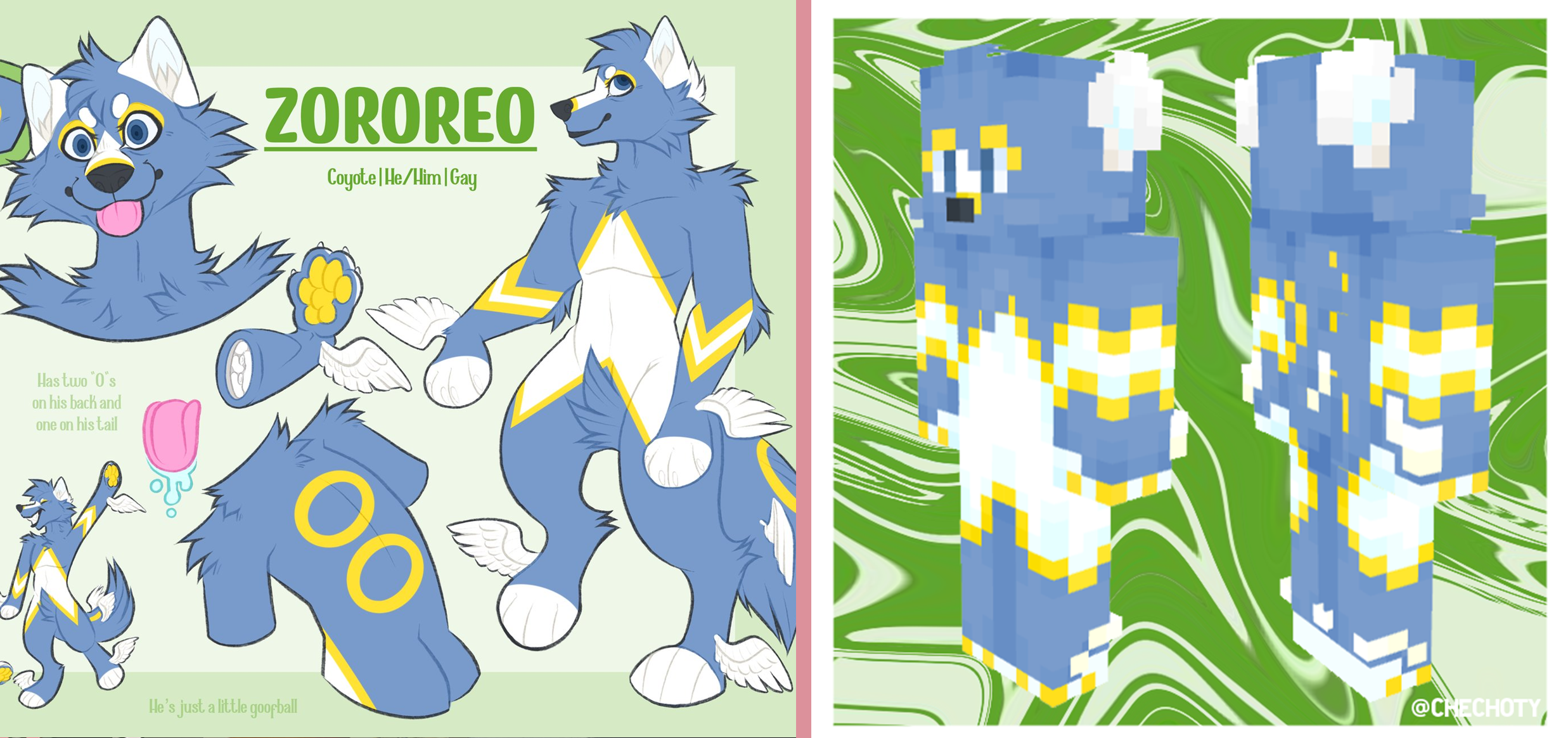 Minecraft Skin Commission ZororeoOwO by CheChito -- Fur Affinity [dot] net