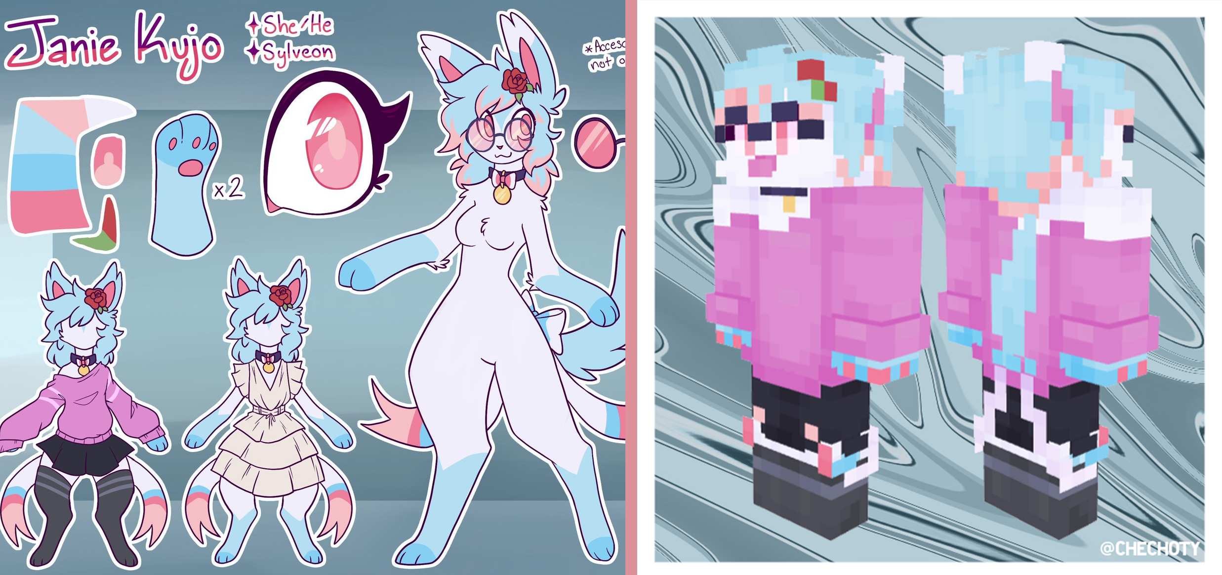 Minecraft Skin Commission JanieKujoUwU [alt] by CheChito -- Fur Affinity  [dot] net