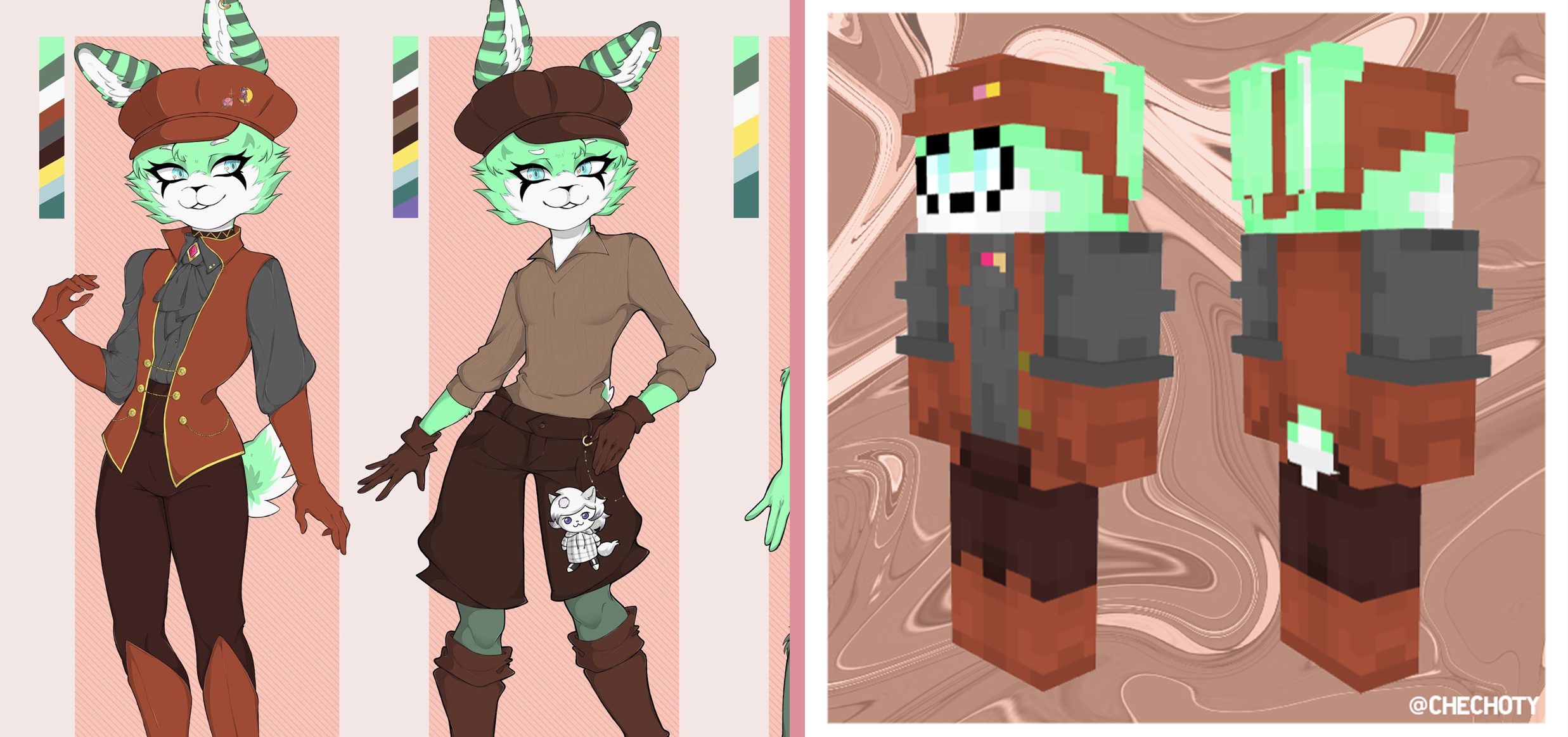 Minecraft Skin Commission JuneCatcher by CheChito -- Fur Affinity [dot] net