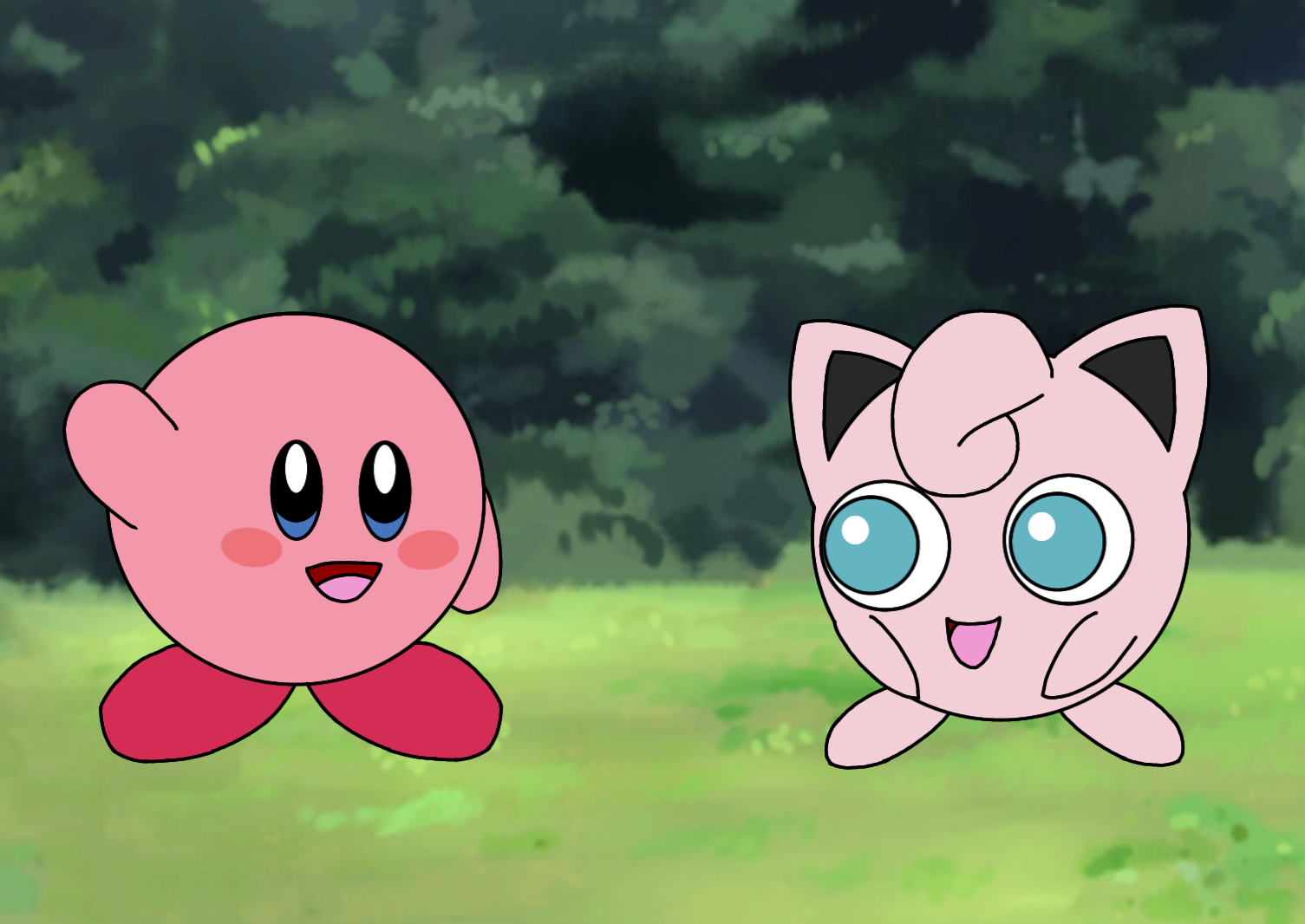 Kirby and Jigglypuff