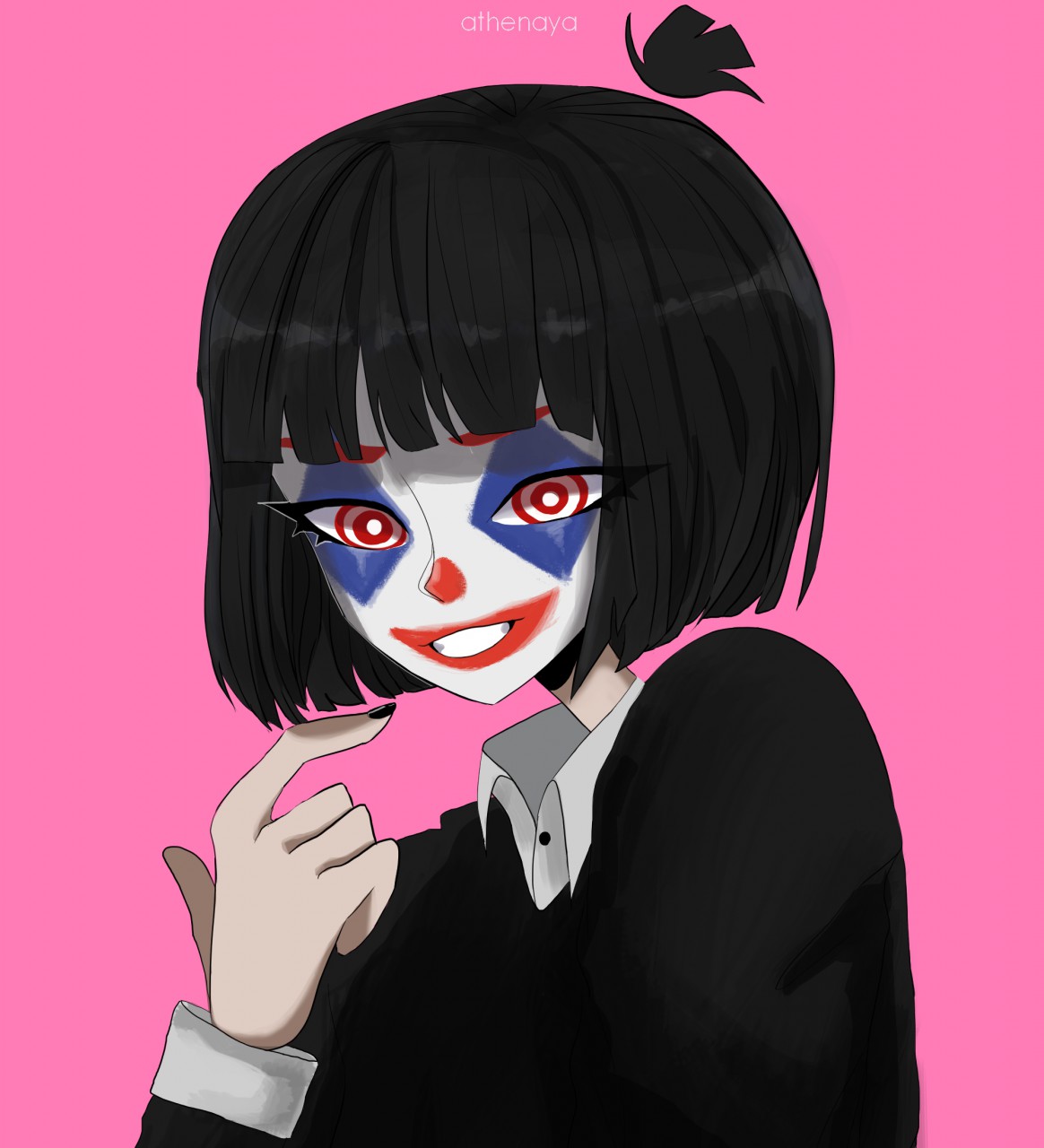 Cute Kawaii Halloween Evil Clown Girl