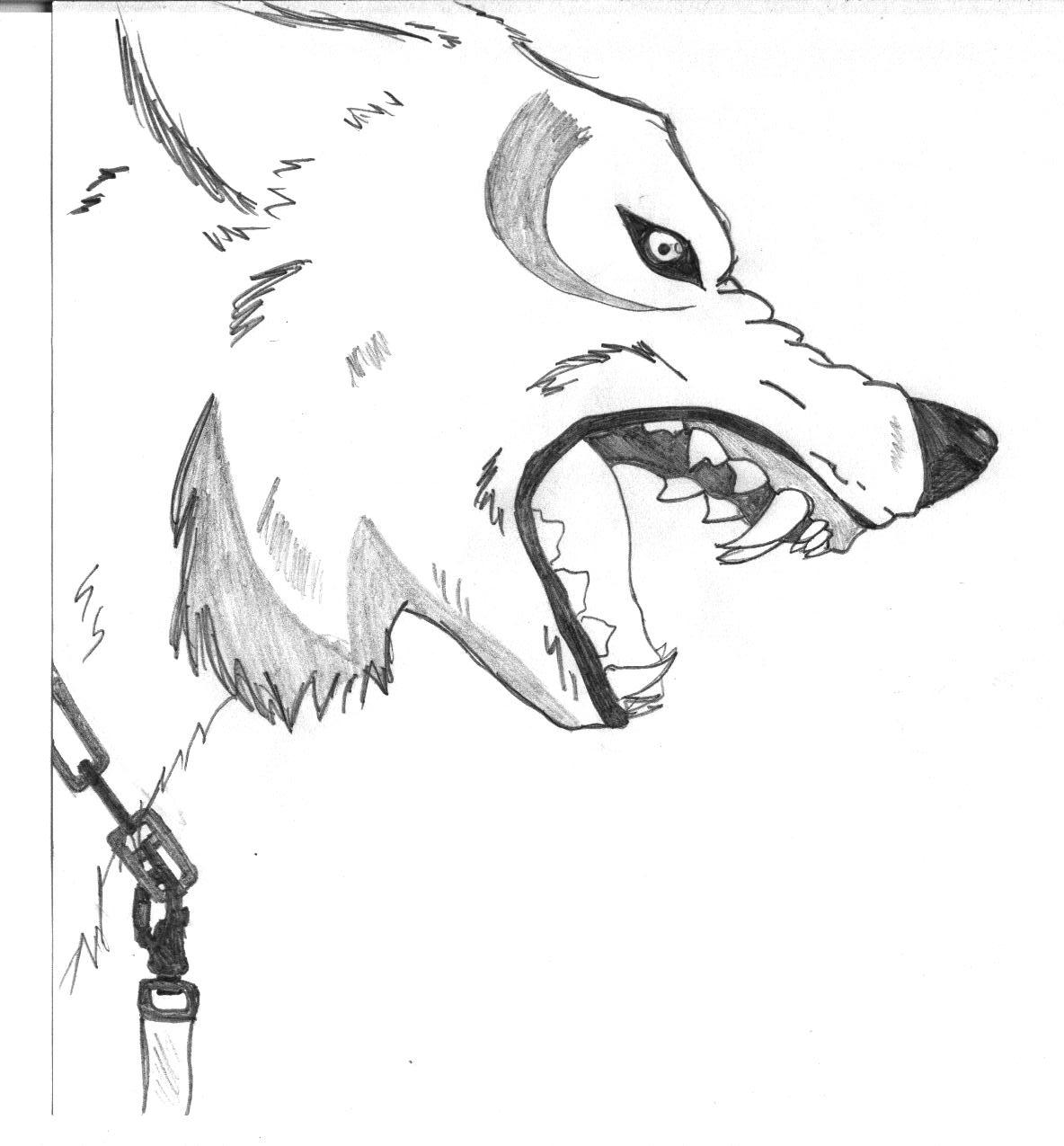 angry werewolf drawing