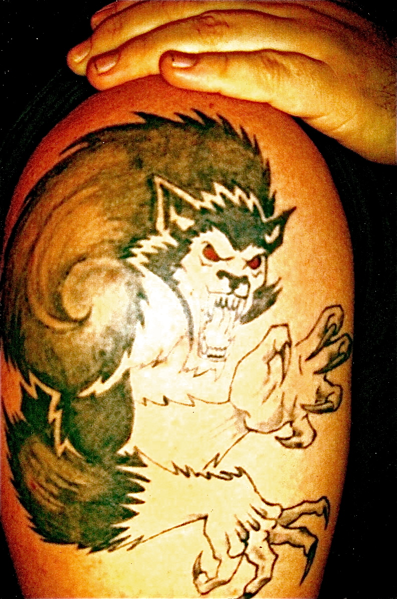 warmonger from American Werewolf in London movie tattoo by Evan Olin :  Tattoos