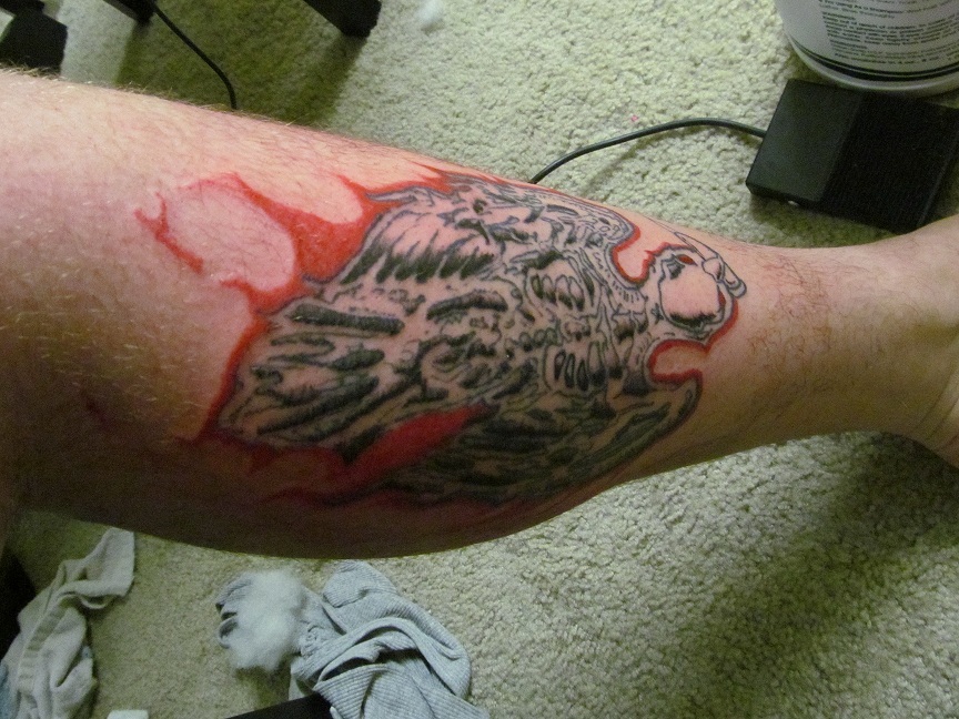 4 months healed on this rad lamb of God inspired crow thanks for the trust    Studio XIII Gallery