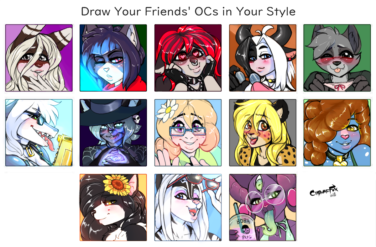 Twitter Meme Draw Your Friends'/Mutuals' OCs in Your Style by