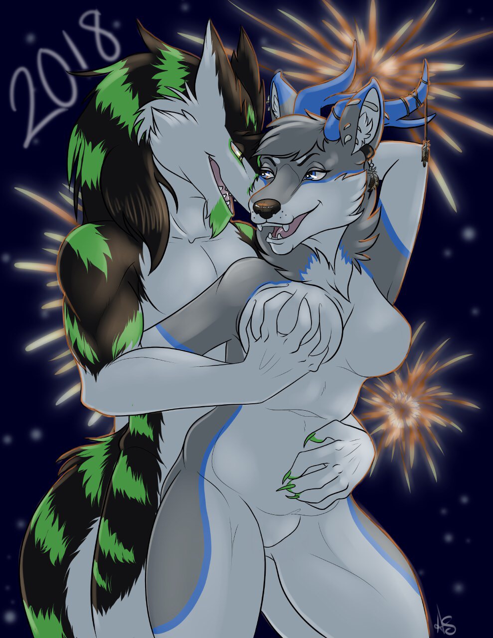 furry porn deer and wolf