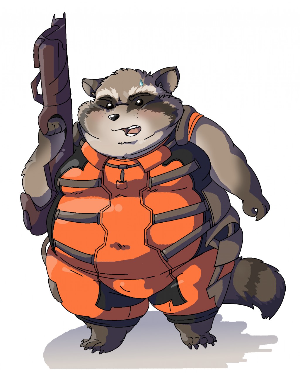 Fat rocket raccoon